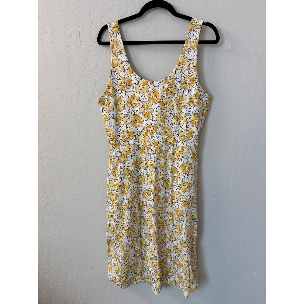 Floral Yellow and White Dress